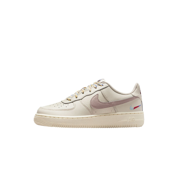 NIKE Air Force 1 LV8 1 White Brown Sneakers GS HQ1907-100