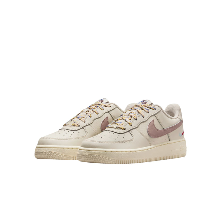 NIKE Air Force 1 LV8 1 White Brown Sneakers GS HQ1907-100