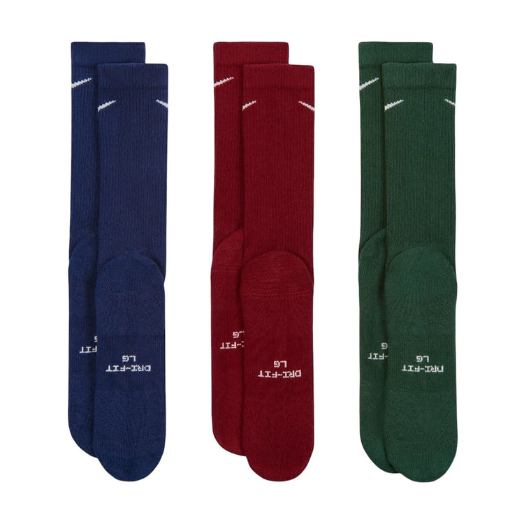 NIKE Everyday Elevated Crew Socks (3 Pairs) Multi HQ4335-907