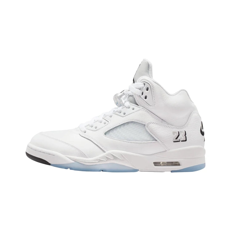 JORDAN Air Jordan 5 Retro OG White Metallic Basketball Sneakers White HQ7978-103