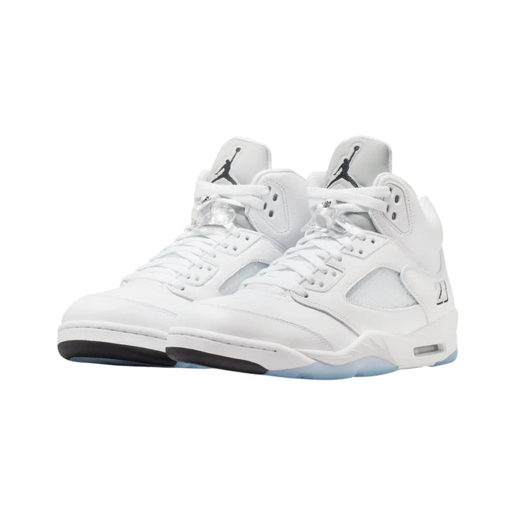 JORDAN Air Jordan 5 Retro OG White Metallic Basketball Sneakers White HQ7978-103