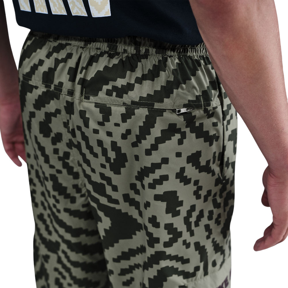 NIKE Air Woven Cargo All-over Print Pant Brown Black HQ9468-320