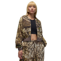 JORDAN Brooklyn Fleece Realtree Mod Crop Full-Zip Hoodie White HV0469-133