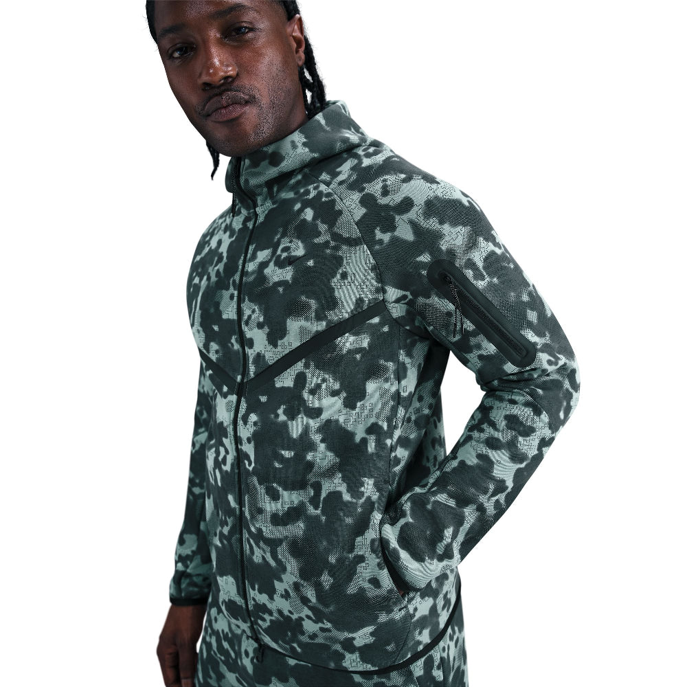 Tech Full-Zip Fleece Camo Windrunner Jacket Grey - Urban Jungle