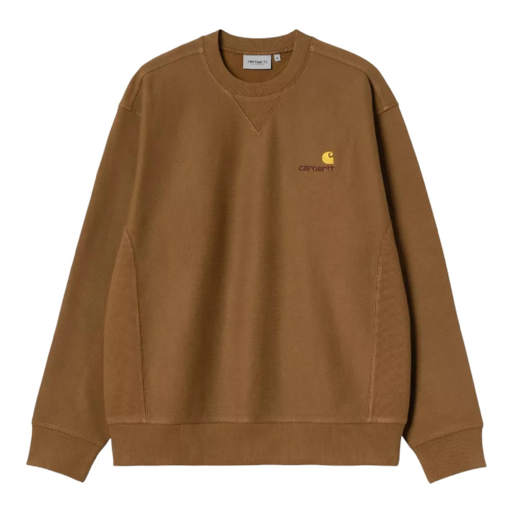 CARHARTT American Script Sweat Brown I025475.HZXX.03