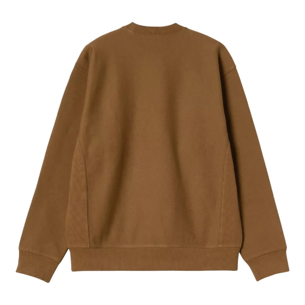 CARHARTT American Script Sweat Brown I025475.HZXX.03