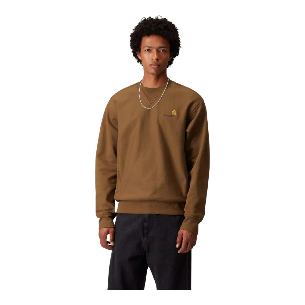 CARHARTT American Script Sweat Brown I025475.HZXX.03