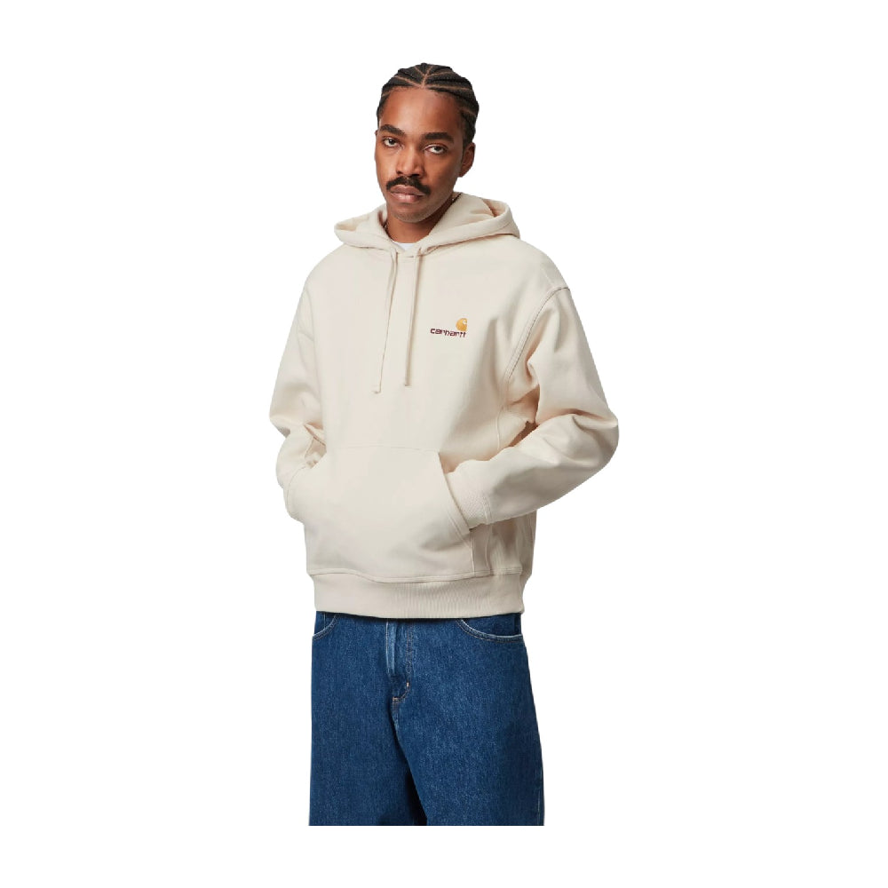 CARHARTT Hooded American Script Sweat Beige I028279.05XX.03