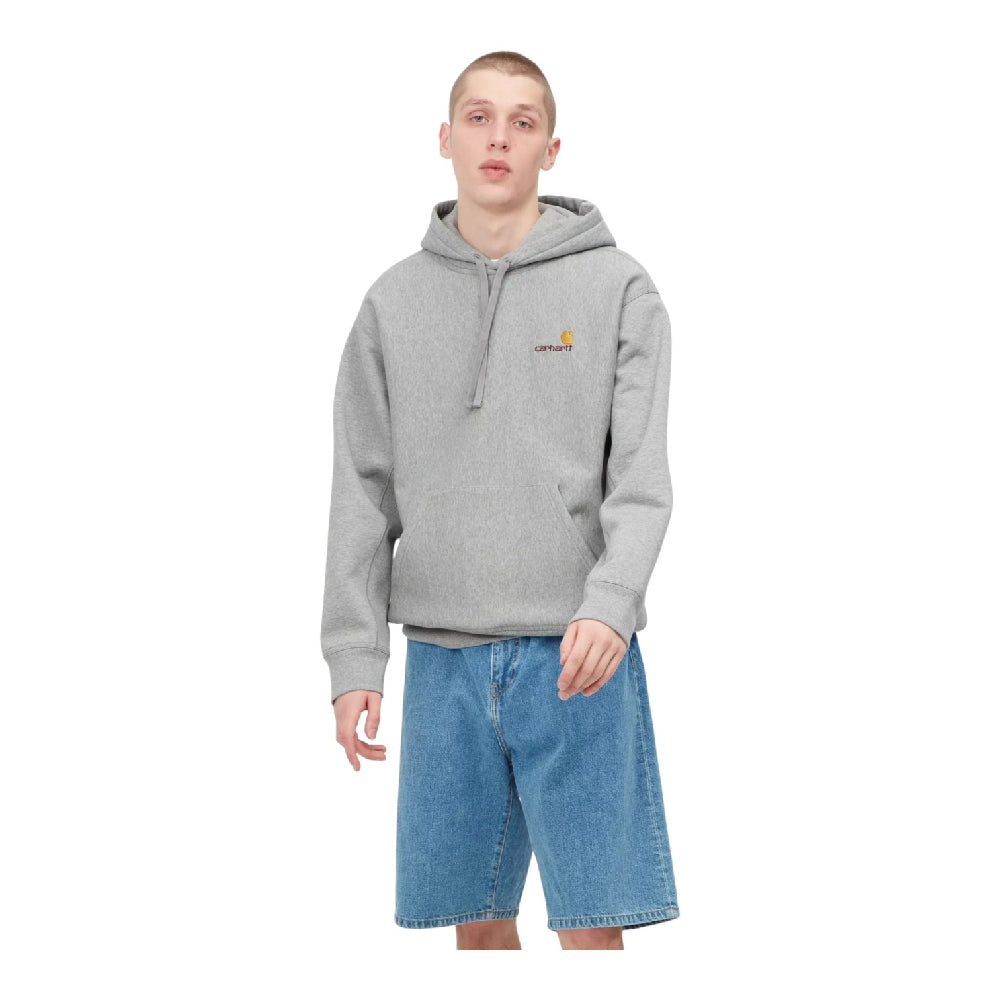 CARHARTT Hooded American Script Sweat Grey I028279.V6XX.03