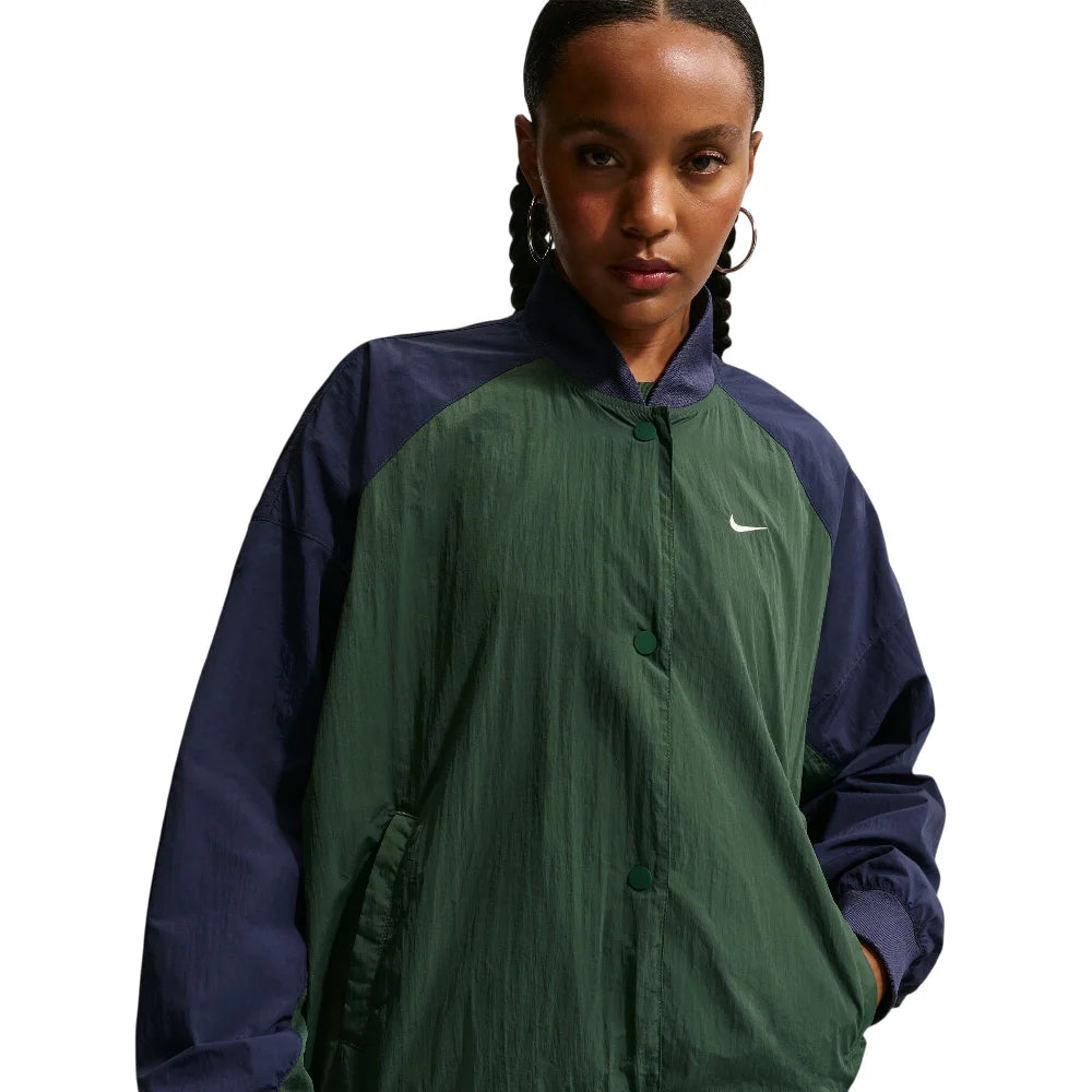 NIKE Sportswear Oversized Varsity Jacket Green IF0332-323