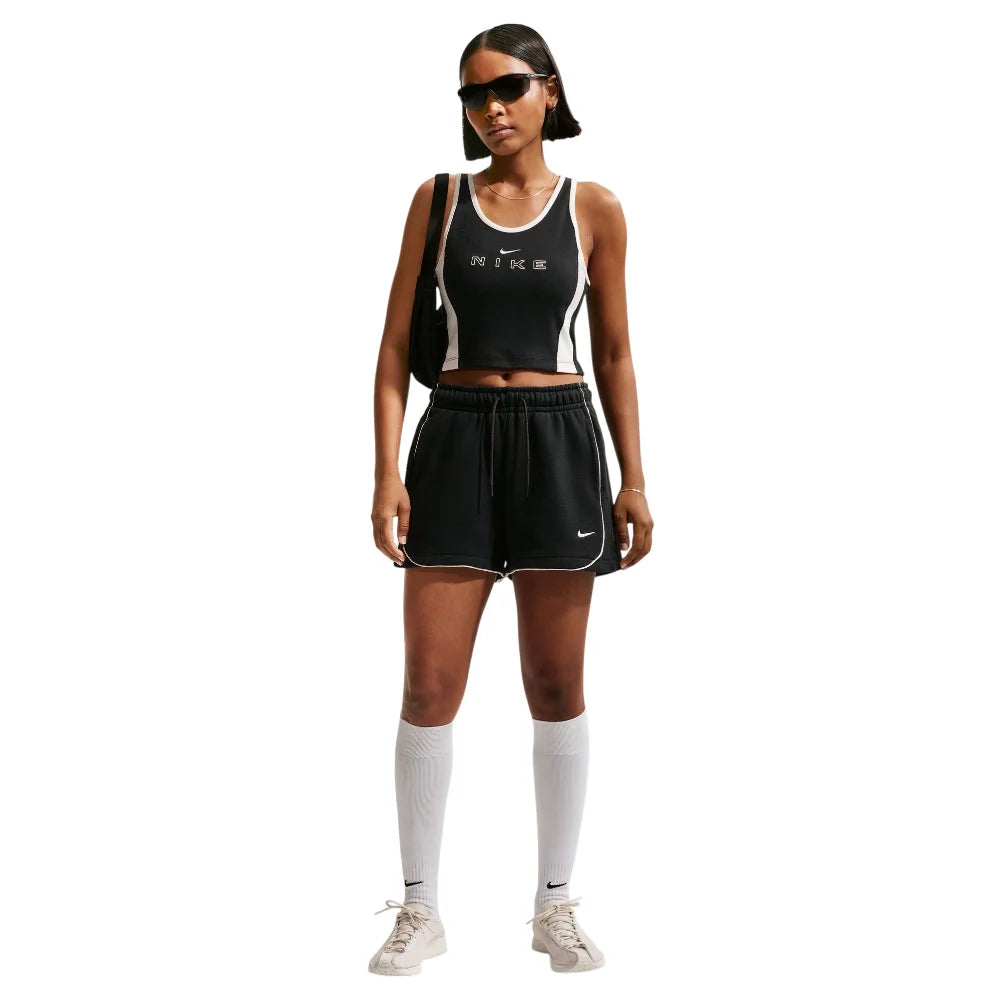NIKE Sportswear Loose Mid-Rise 3" Fleece Shorts Black IF0526-010