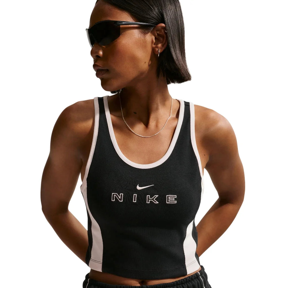NIKE Sportswear Tight Graphic Tank Top Black IF0552-010