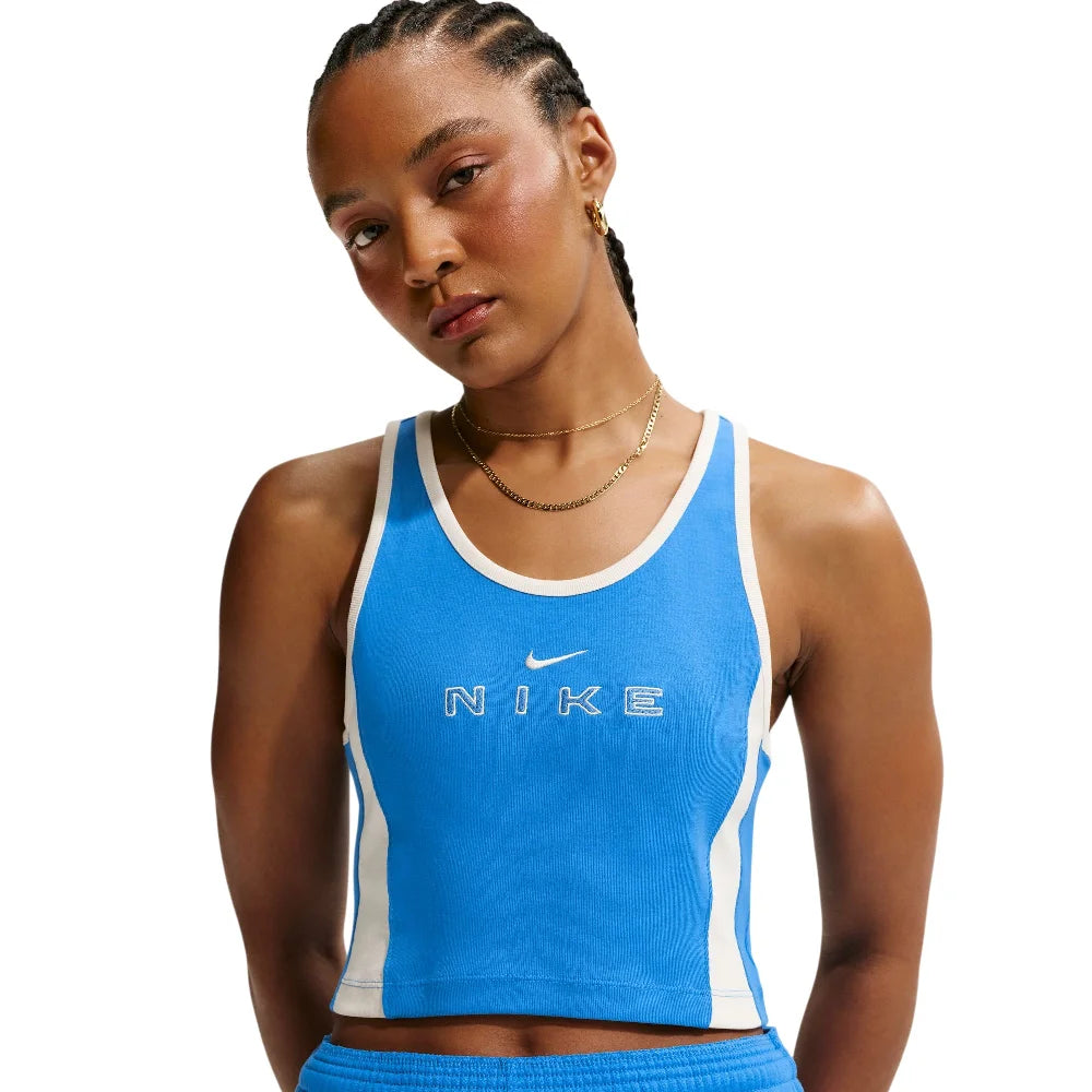 NIKE Sportswear Tight Graphic Tank Top Blue IF0552-435