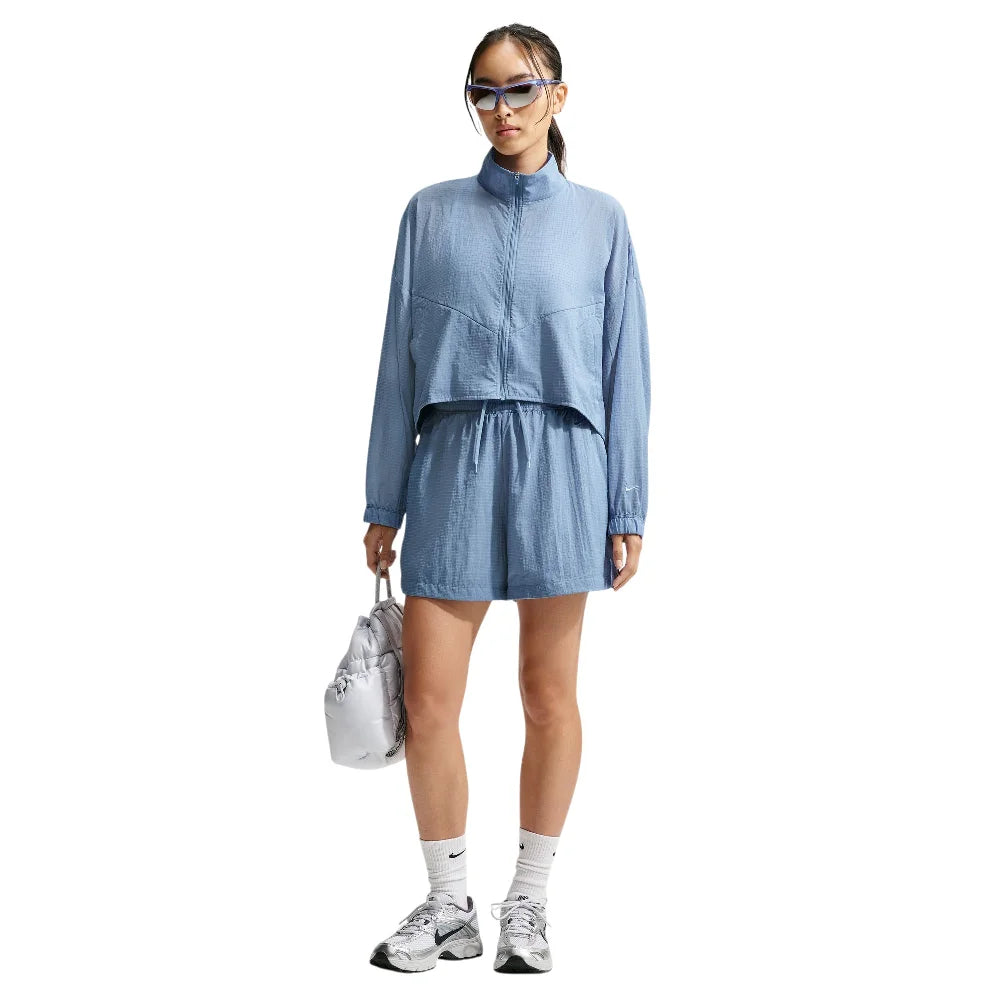 NIKE Sportswear Loose High-Waisted Lightweight Ripstop Shorts Blue IF0563-486