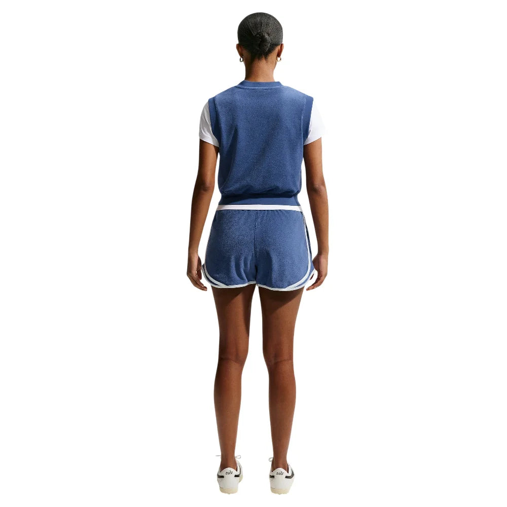 NIKE Sportswear Chill Terry Mid-Rise Shorts Blue IF0571-461