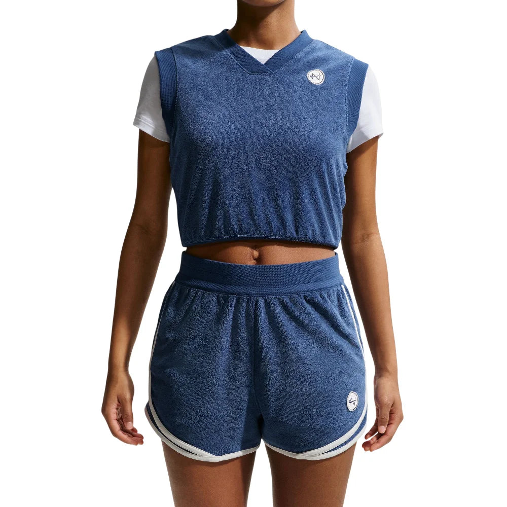 NIKE Sportswear Chill Terry Mid-Rise Shorts Blue IF0571-461