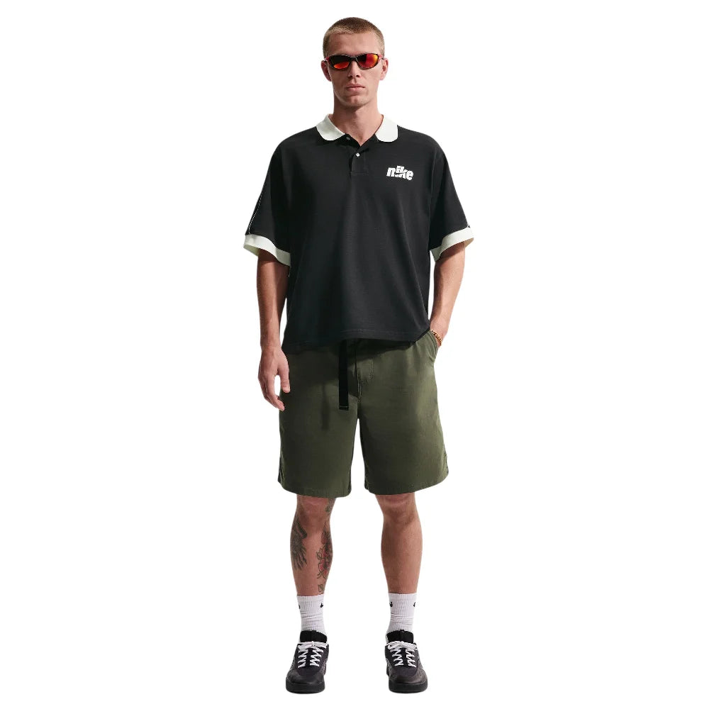 NIKE Sportswear Club Oversized Short-Sleeve Polo Black IF0723-010