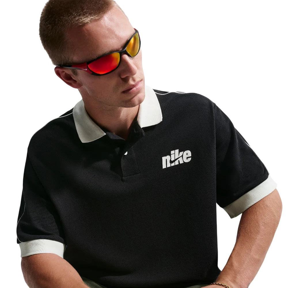 NIKE Sportswear Club Oversized Short-Sleeve Polo Black IF0723-010