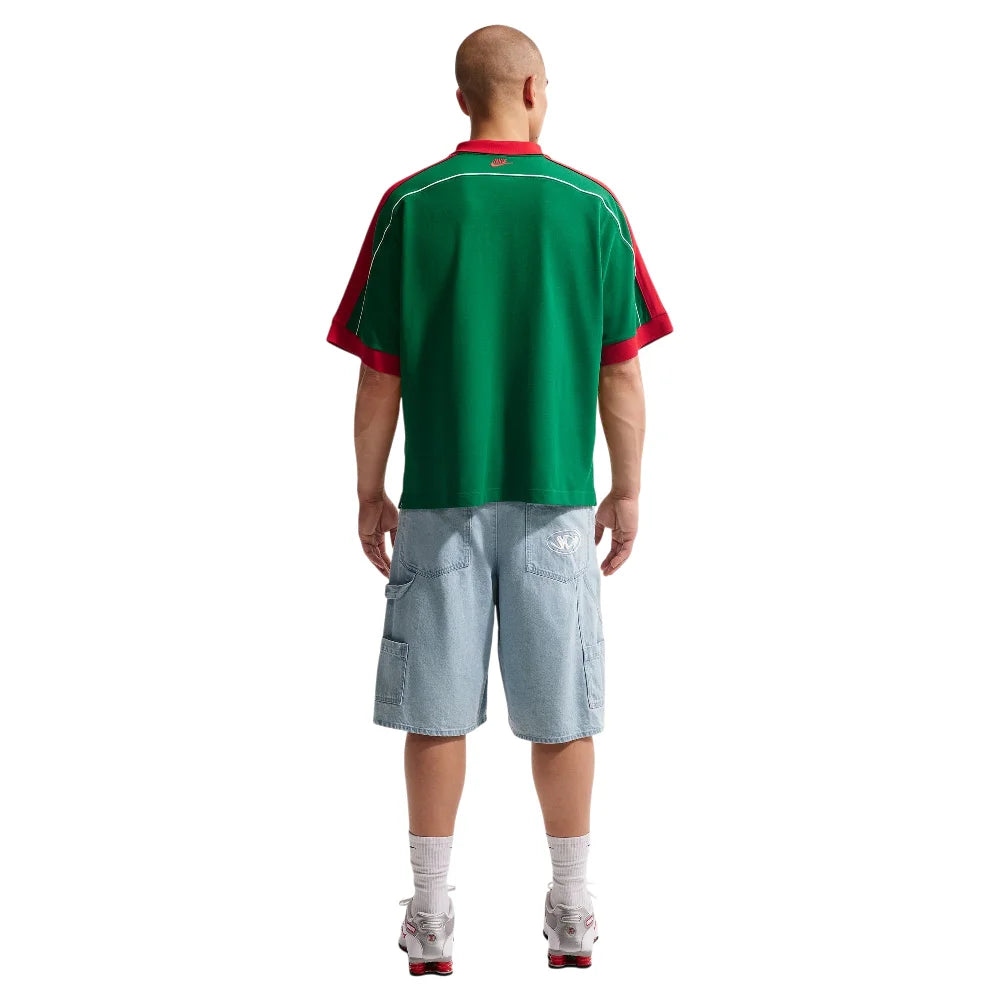 NIKE Sportswear Club Oversized Short-Sleeve Polo Green IF0723-302