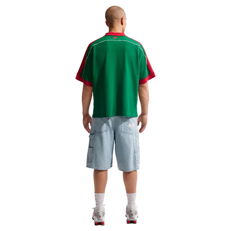 NIKE Sportswear Club Oversized Short-Sleeve Polo Green IF0723-302