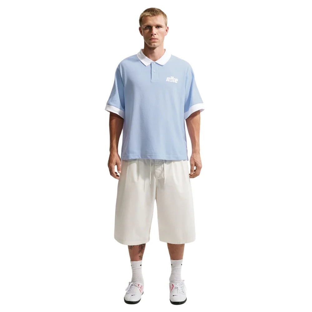 NIKE Sportswear Club Oversized Short-Sleeve Polo Blue IF0723-407