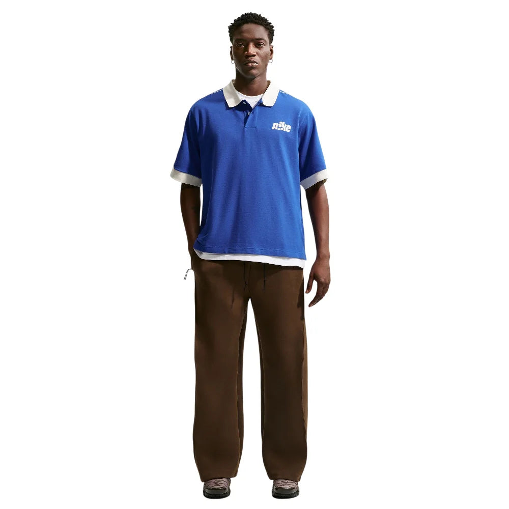 NIKE Sportswear Club Oversized Short-Sleeve Polo Blue IF0723-480