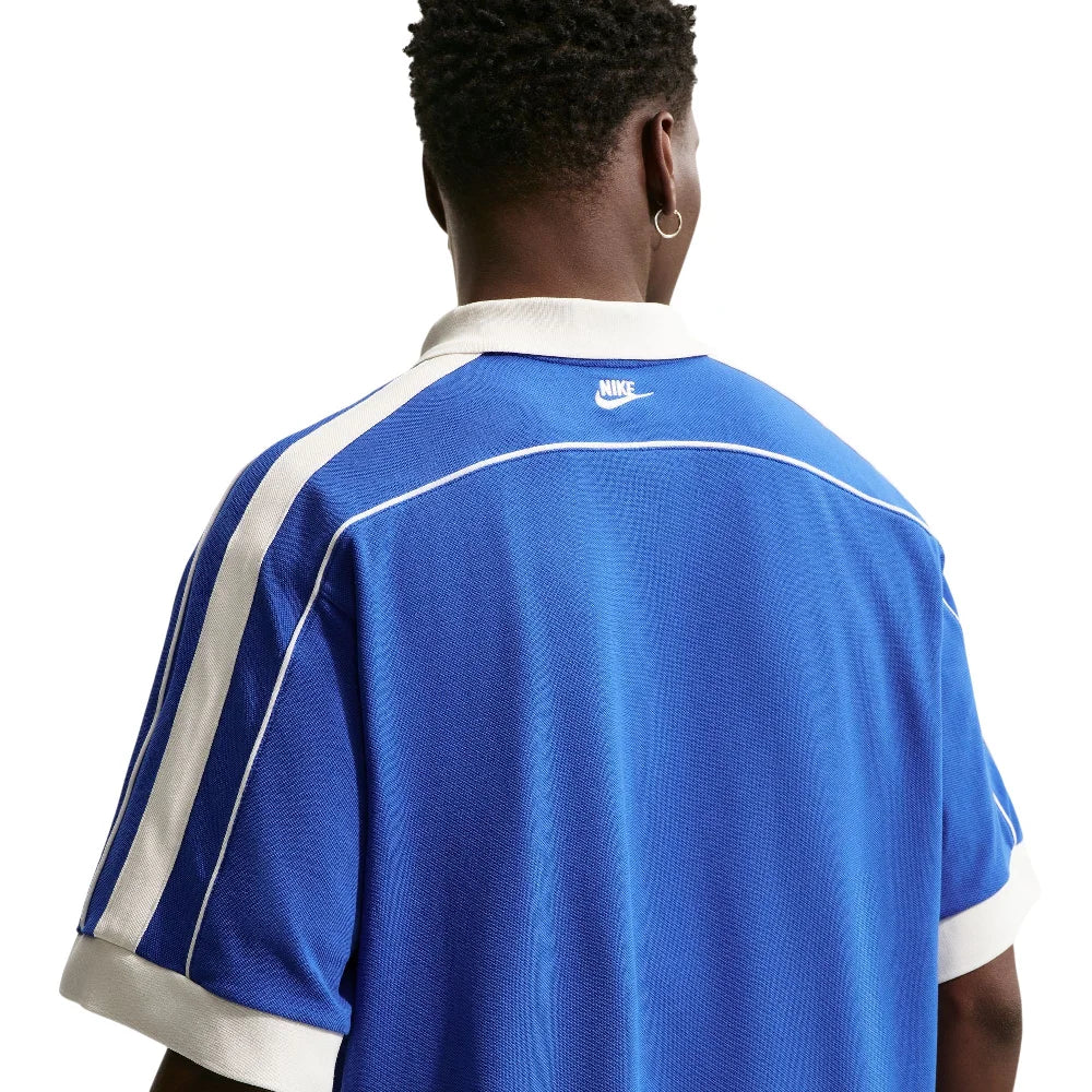 NIKE Sportswear Club Oversized Short-Sleeve Polo Blue IF0723-480