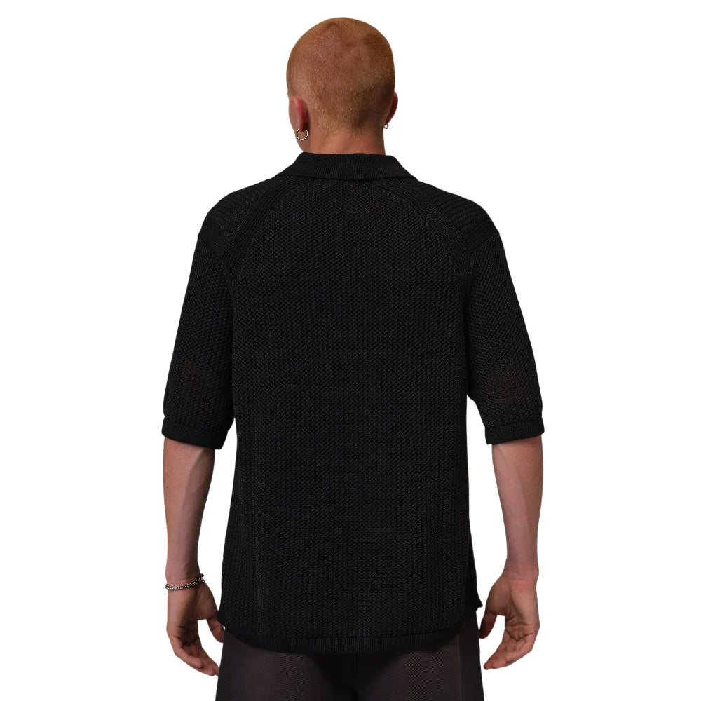 JORDAN Flight Short-Sleeve Knit Polo Black IF1909-010