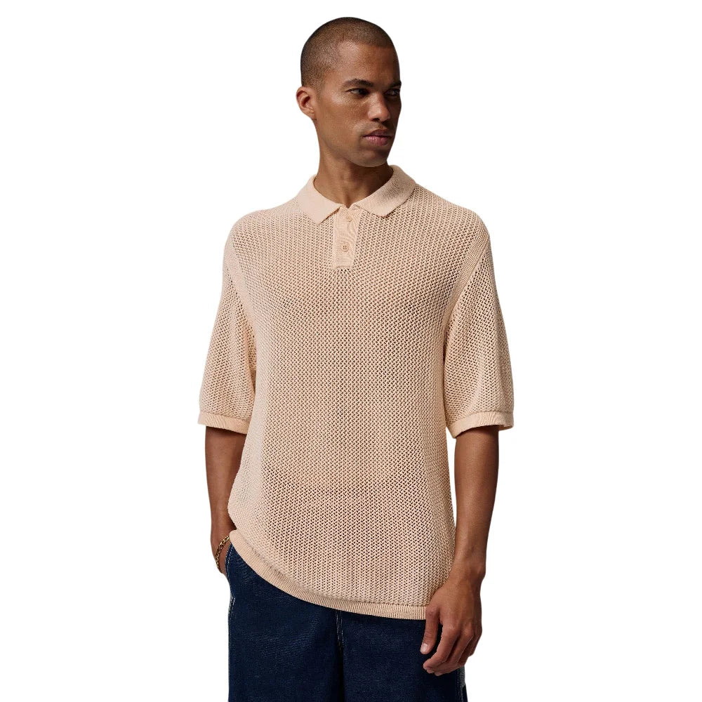 JORDAN Flight Short-Sleeve Knit Polo Brown IF1909-272