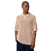 JORDAN Flight Short-Sleeve Knit Polo Brown IF1909-272