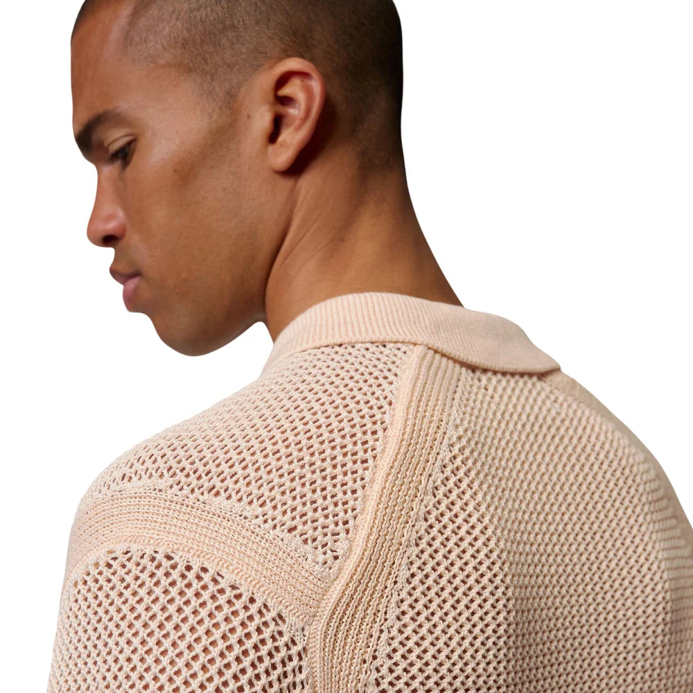 JORDAN Flight Short-Sleeve Knit Polo Brown IF1909-272