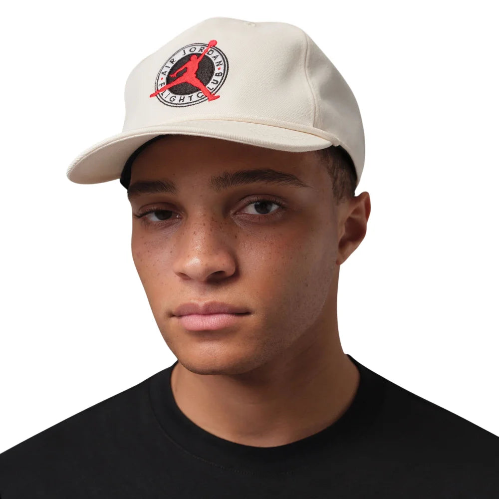 JORDAN Flight Club Pro Unstructured Flat Bill Hat White IF3499-110