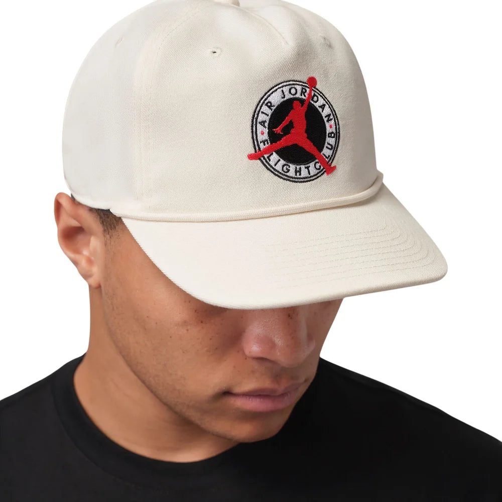 JORDAN Flight Club Pro Unstructured Flat Bill Hat White IF3499-110