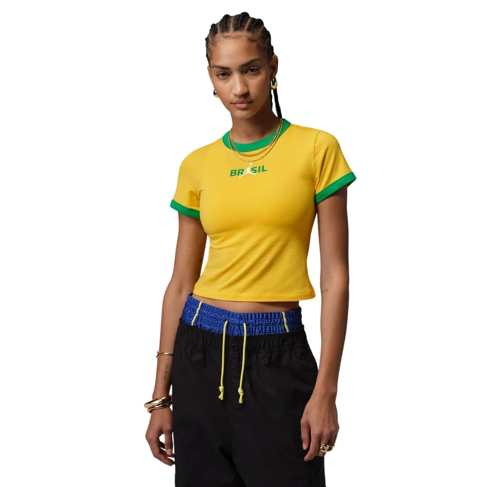 JORDAN Graphic Brazil Crewneck Shirt Yellow IF3926-741