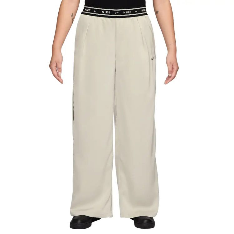 NIKE Sportswear Loose Mid-Rise Satin Pants White IH1326-072