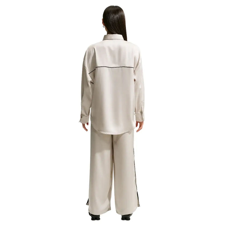 NIKE Sportswear Loose Mid-Rise Satin Pants White IH1326-072