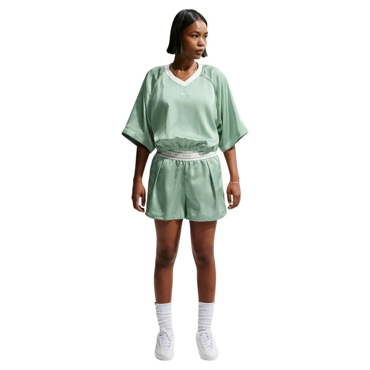 NIKE Sportswear Loose Mid-Rise Satin Shorts Grey IH1328-006