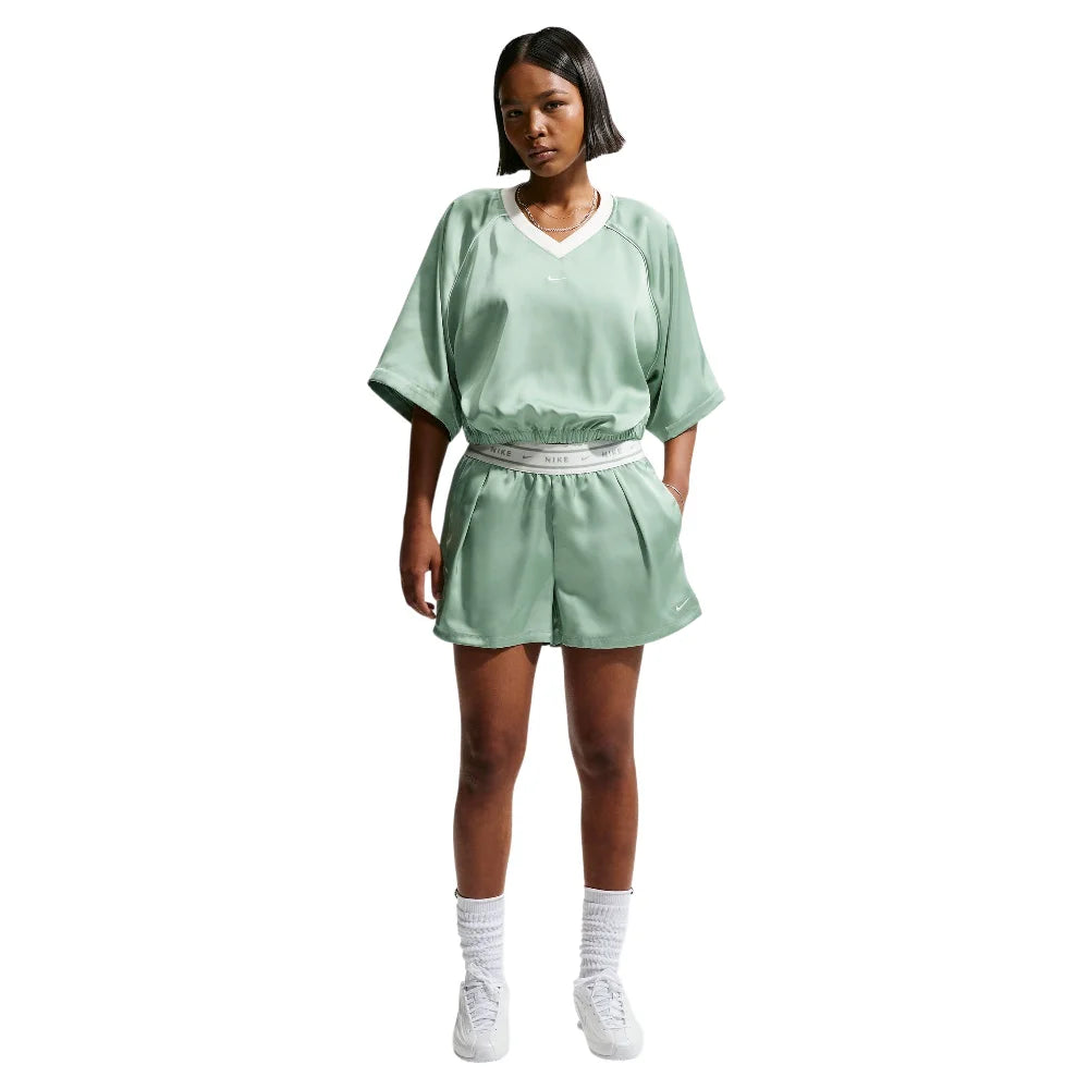 NIKE Sportswear Oversized Satin Top Grey IH1330-006
