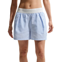 NIKE Sportswear Chill Poplin Loose Mid-Rise Stripe Shorts Blue II4230-435