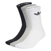 ADIDAS Trefoil Cushion Crew Socks 3 Pairs White IJ5614
