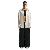 NIKE Sportswear Oversized Satin Long-Sleeve Top White IM0575-072