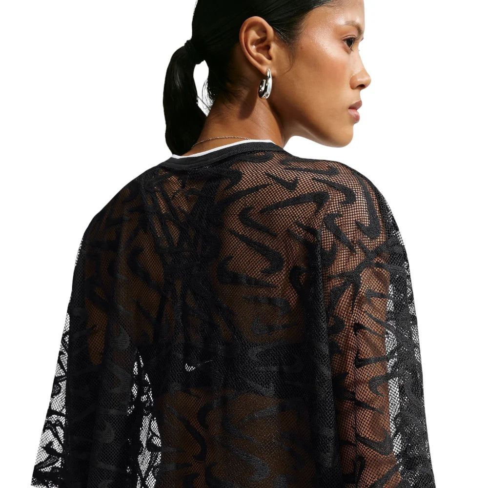 NIKE Sportswear Chill Lace Oversized Jersey Black IM8387-010