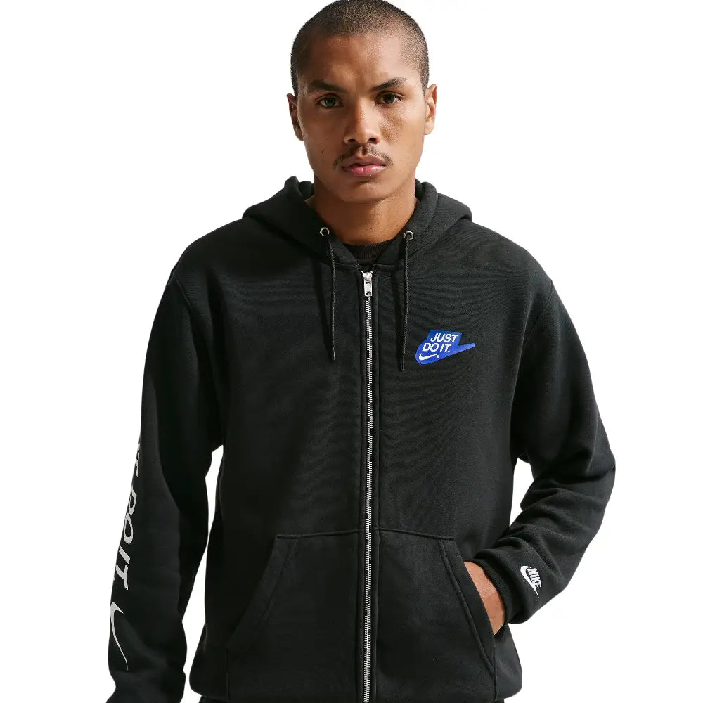 NIKE Sportswear Club Full-Zip Fleece Hoodie Black IO9616-010