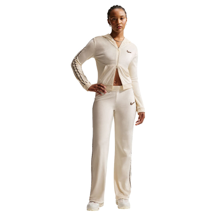 NIKE Sportswear Trend Velour Full-Zip Hoodie White IQ0678-113