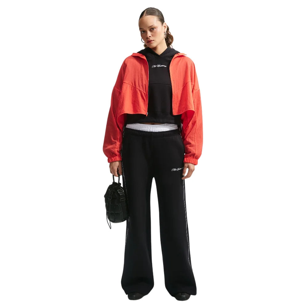 NIKE Studio Fleece Medium Weight Mid-Rise Wide-Leg Pants Black IQ3170-001