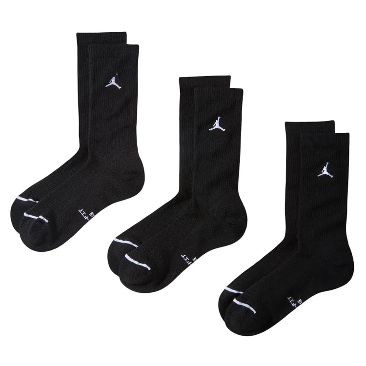 JORDAN Everyday Crew Socks (3 Pairs) Black IR6319-010