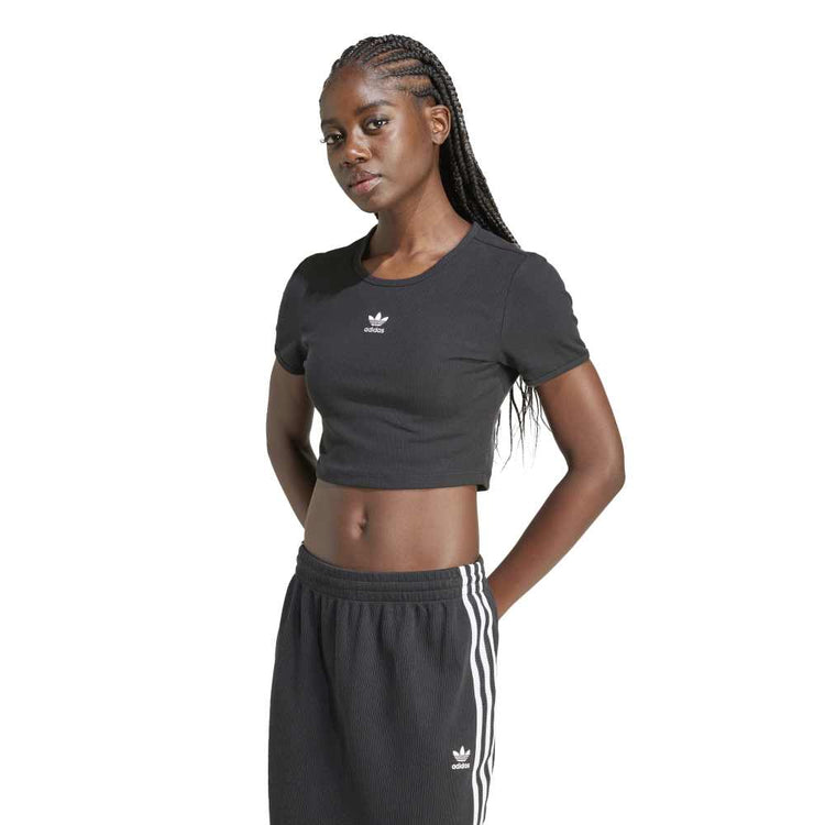 ADIDAS Essentials Ribbed T-Shirt Black IY9664