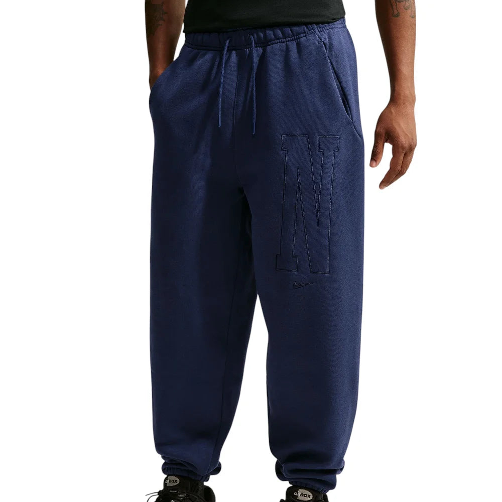 NIKE Solo Fleece Loose Cuffed Pants Blue IZ2770-410