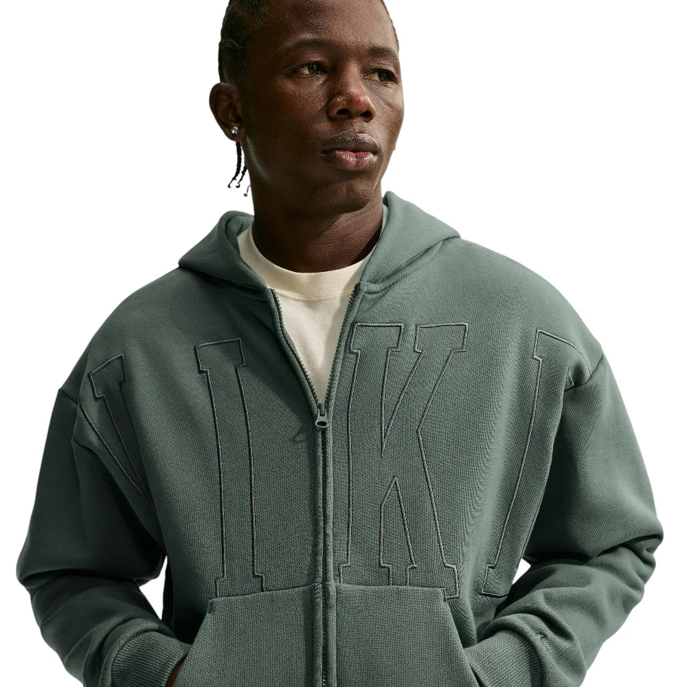 NIKE Solo Fleece Loose Full-Zip Hoodie Green IZ2774-303