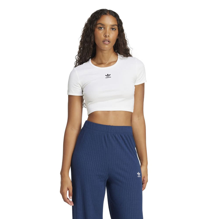 ADIDAS Essentials Ribbed T-Shirt White JC9026
